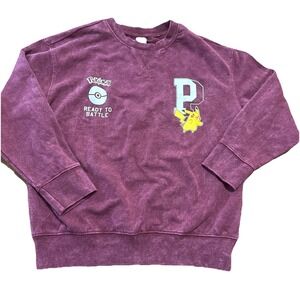 Pokemon Soft Red Sweatshirt Boys 8 Gotta Catch 'Em All Battle Begin